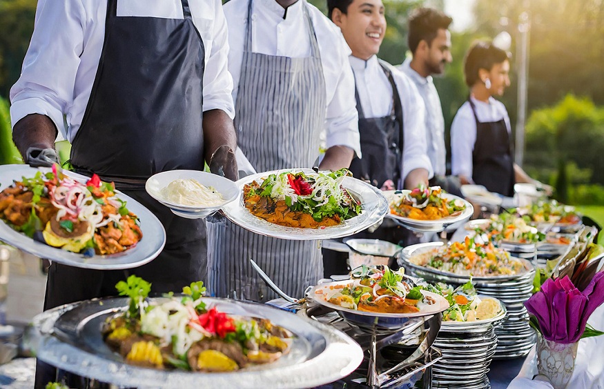 Who provides the best catering for small parties and weddings?