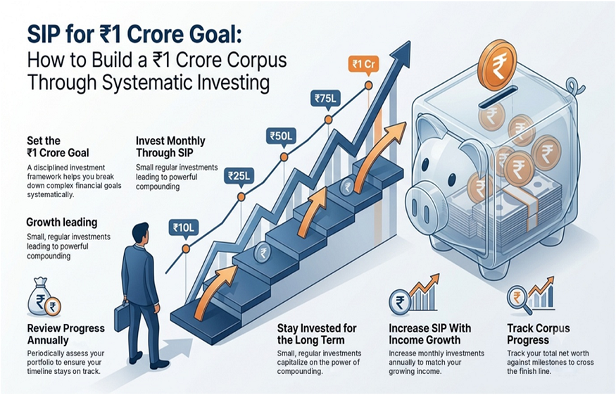 SIP for ₹1 Crore Goal: How to Build a ₹1 Crore Corpus Through Systematic Investing